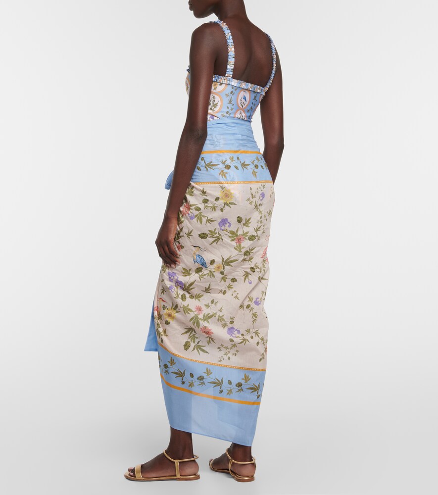 Lavanda cotton and silk beach cover-up