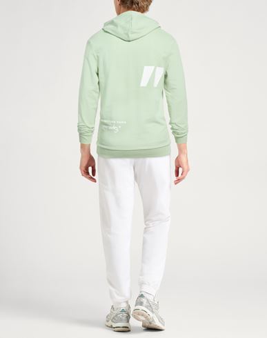 Man Sweatshirt Light green Size S Cotton, Polyester