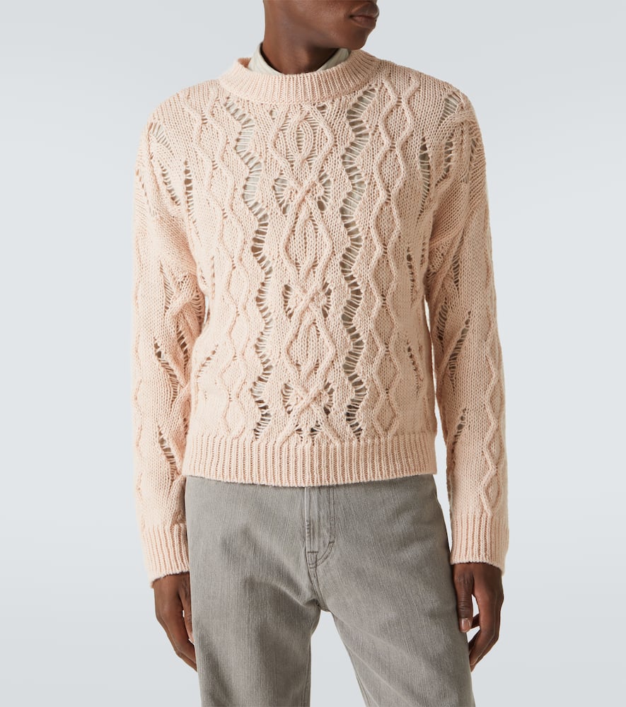 Cable Sonar Roundneck wool sweater