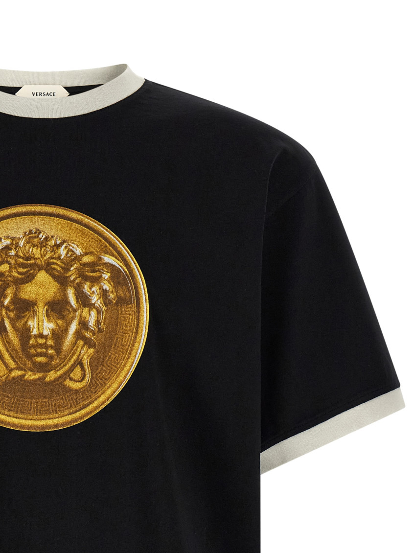 Black Graphic Crew Neck T-Shirt