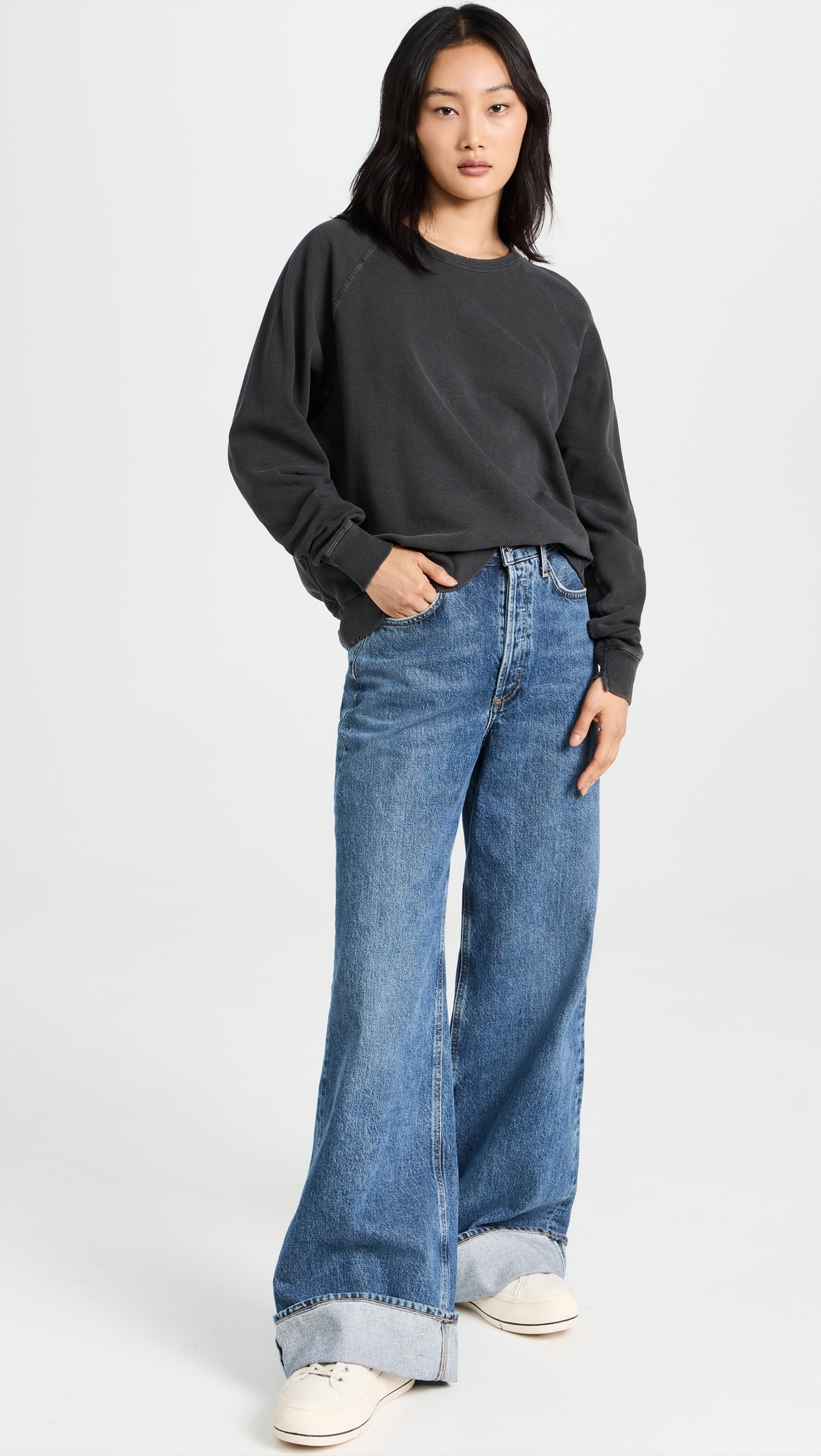 The College Sweatshirt Washed Black