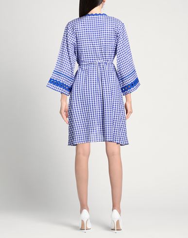 Woman Mini dress Bright blue Size M Cotton