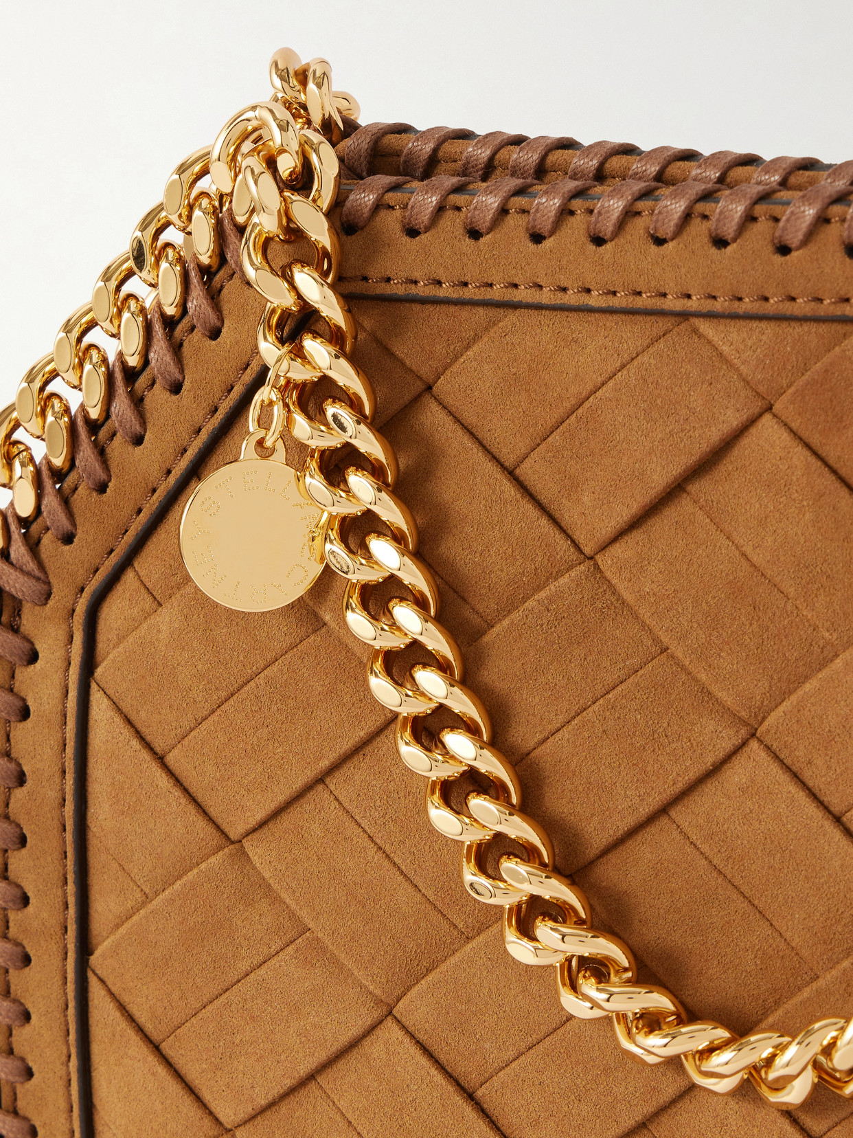 Falabella Woven Shoulder Bag - Brown