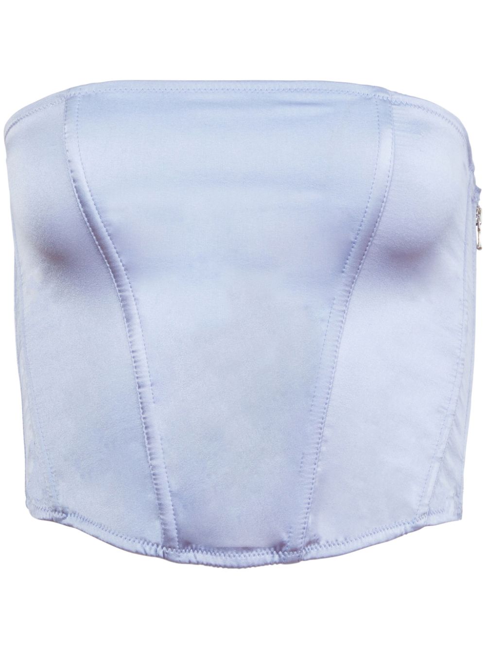 Silk corset top - Blue