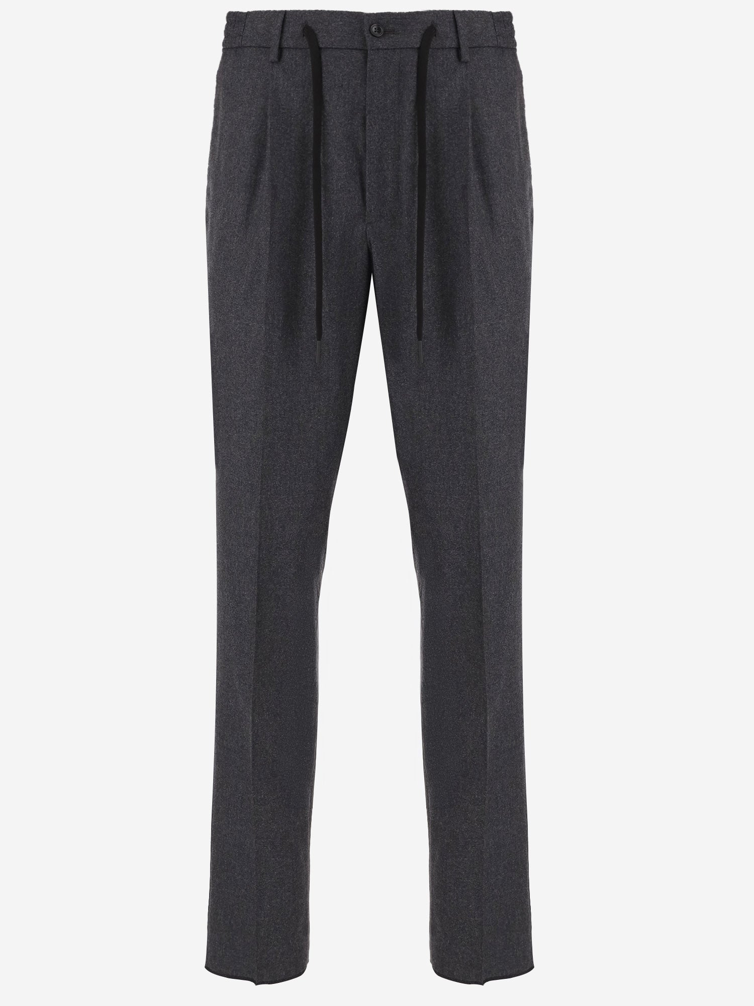 Virgin Wool Stretch Trousers — Gray