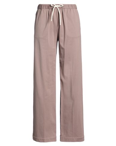 Woman Pants Taupe Size 10 Cotton, Elastane