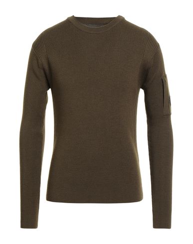 C. p. Company Man Sweater Military green Size 34 Wool, Acrylic