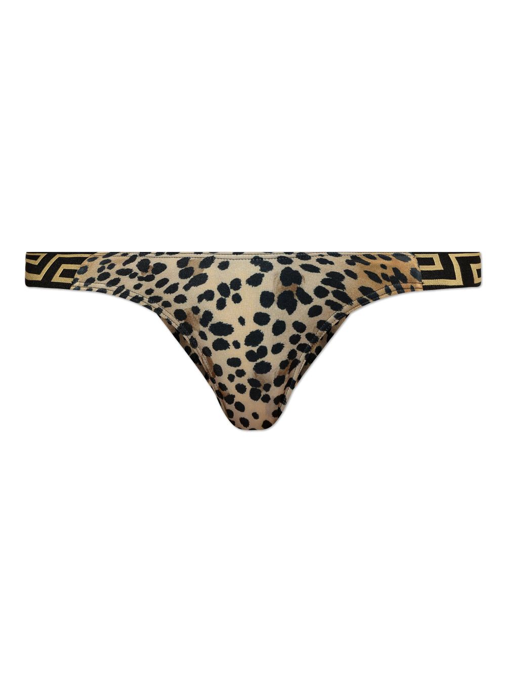 Leopard-print bikini bottoms - Black
