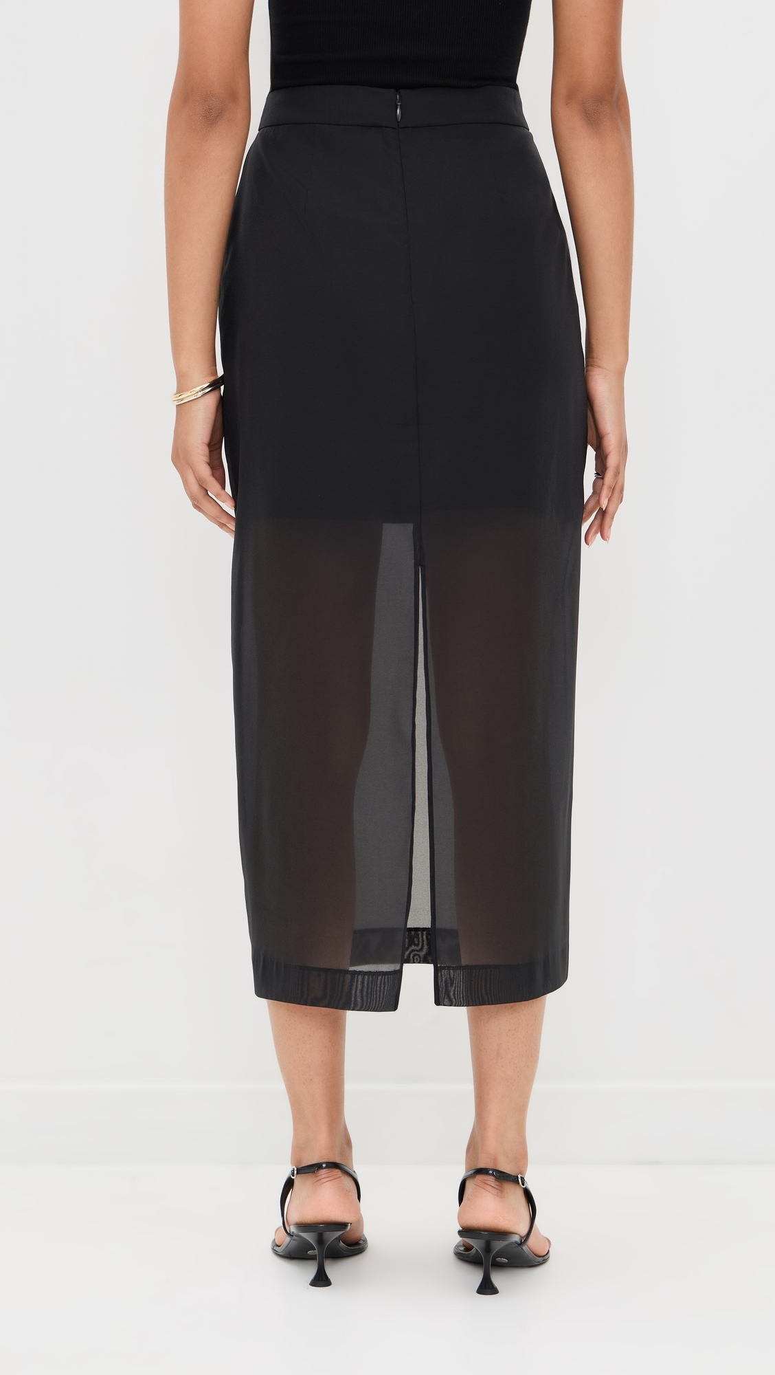 Olivia Organza Skirt Black