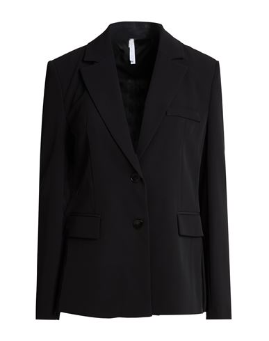 Woman Blazer Black Size M Polyester, Elastane