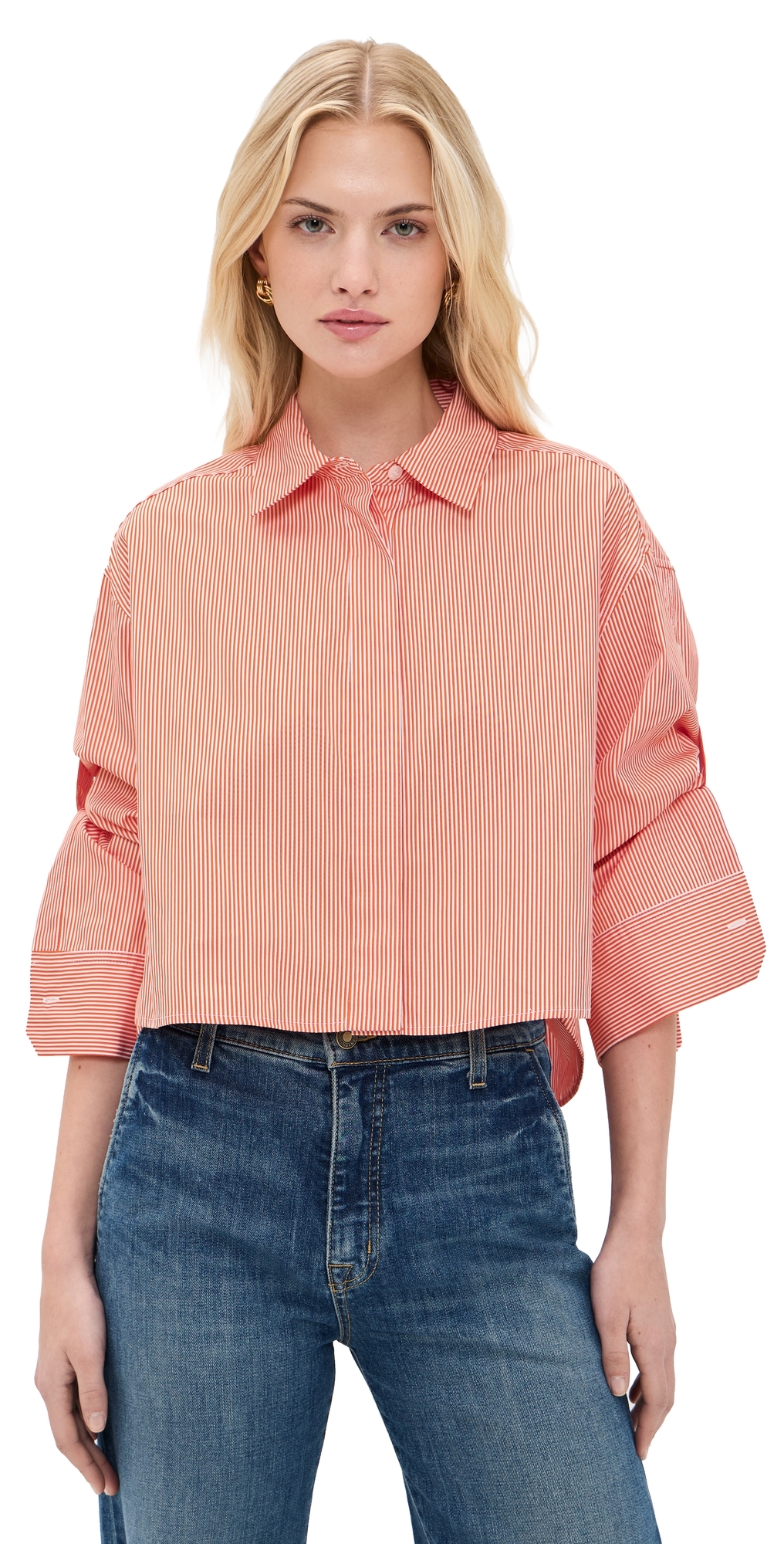 A. L.C. Maude Top Persimmon/White