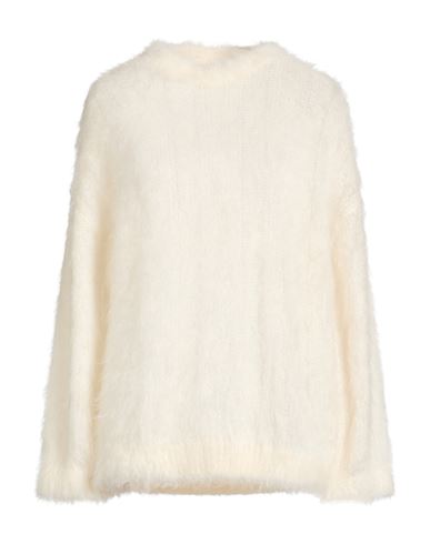 Woman Sweater Ivory Size M Mohair wool, Silk