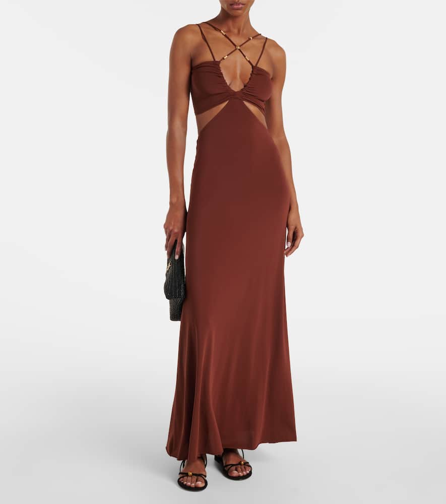 Saba cutout jersey maxi dress