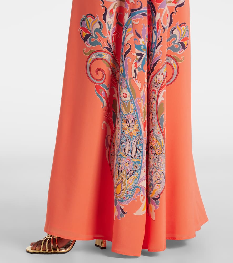 Paisley silk maxi skirt