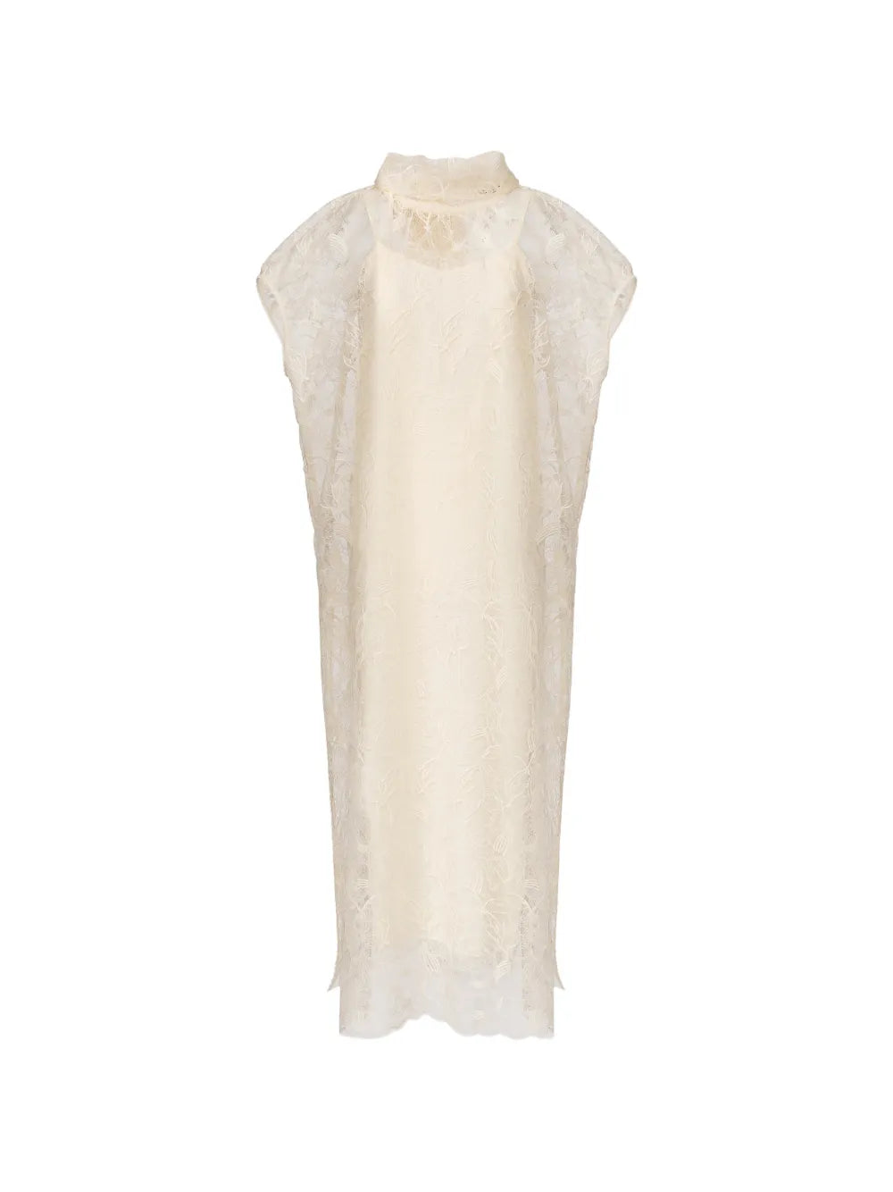 Lace Bow Dress — Cream