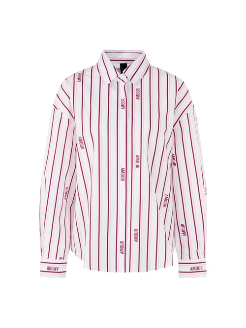 Marc Cain ‘Rethink Together’ striped blouse, red, 34 N