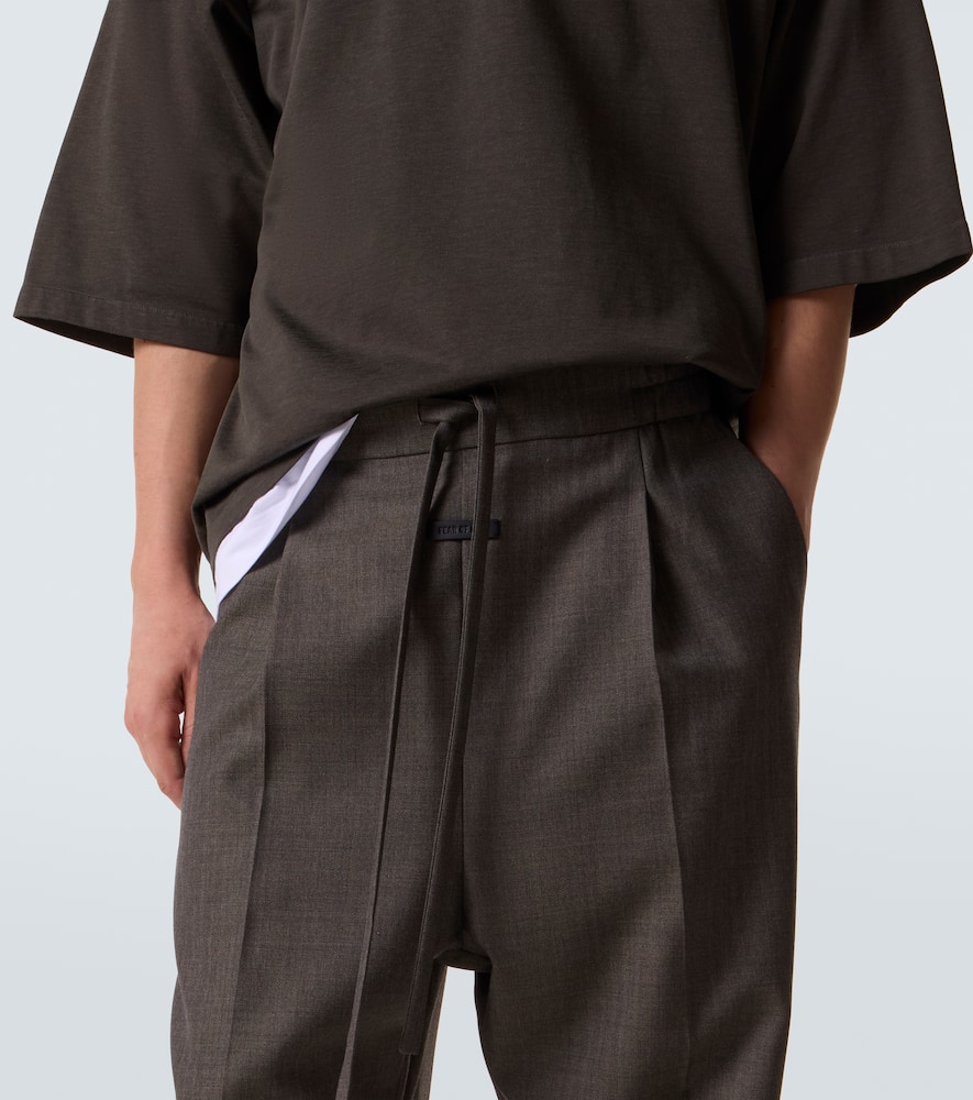 Virgin wool straight pants