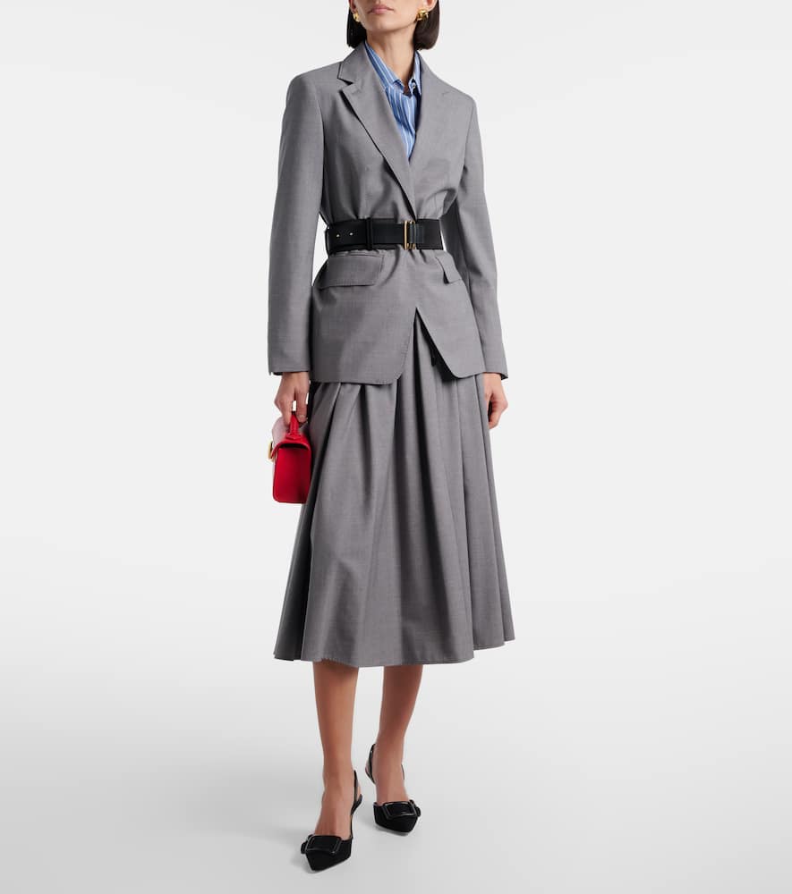 Livrea virgin wool midi skirt