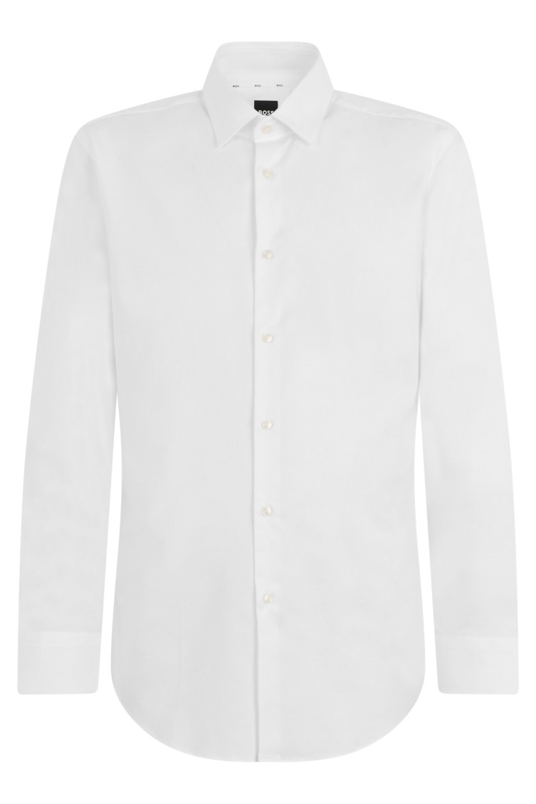 White Regular Solid Shirt
