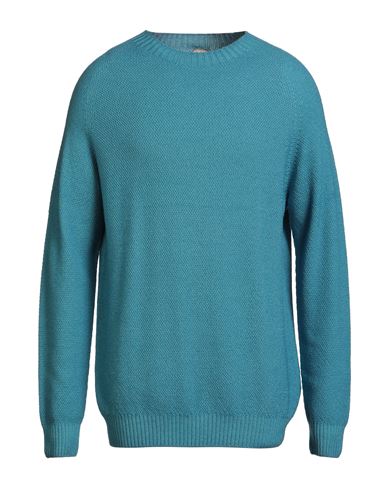 Man Sweater Azure Size 44 Merino Wool