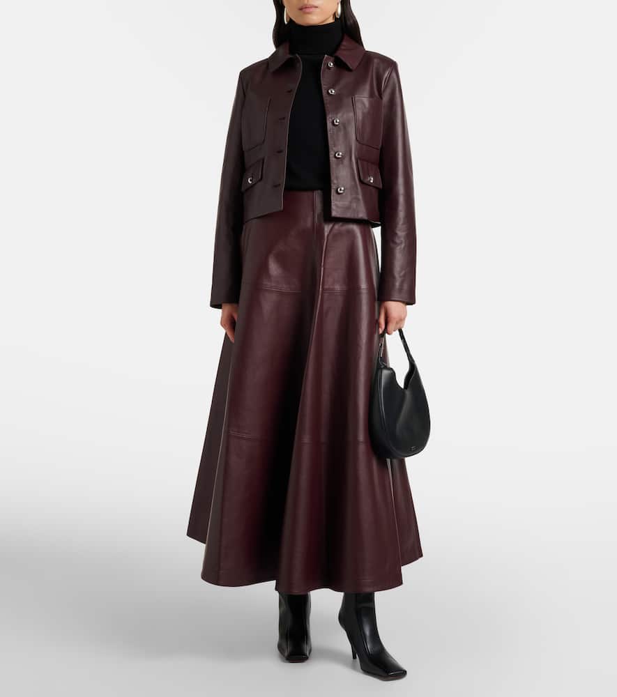Varda leather maxi skirt
