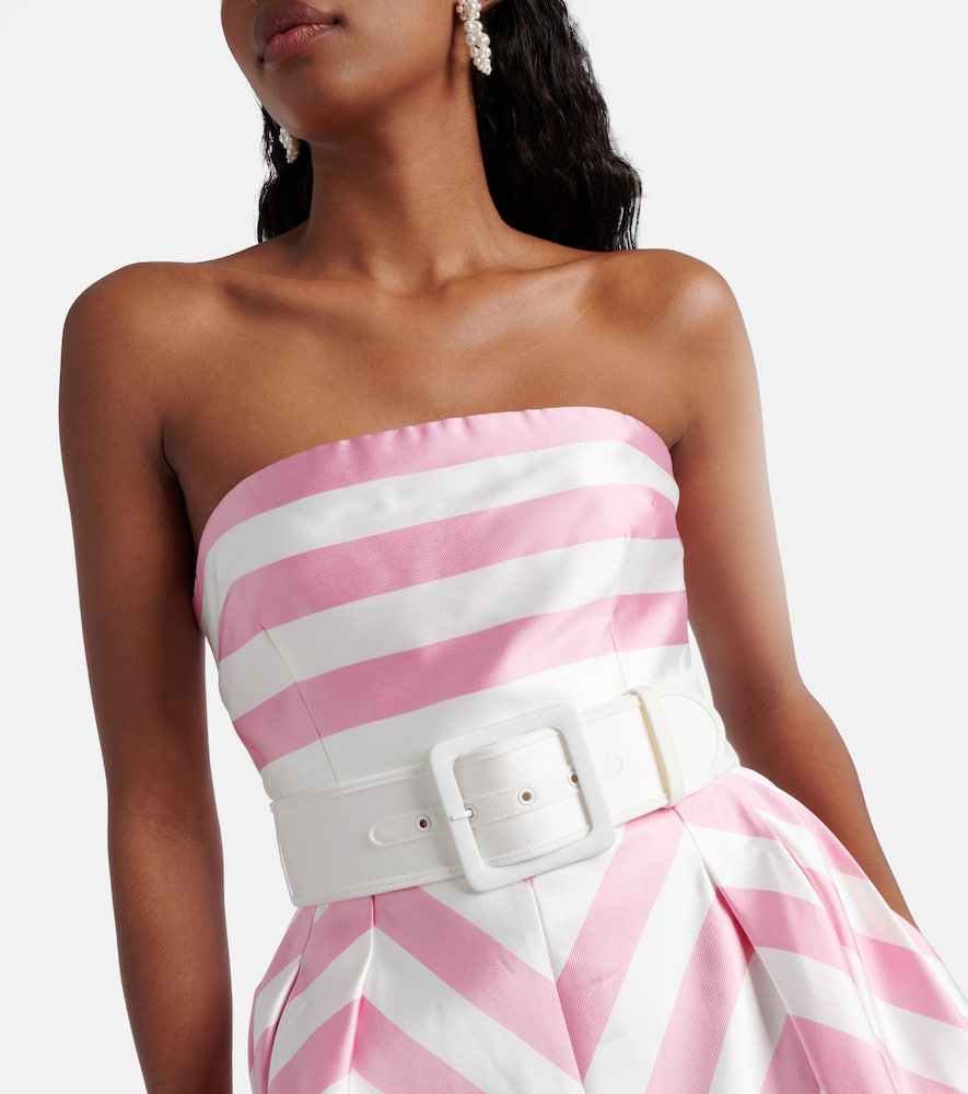 Rebecca Vallance Jocelyn striped satin gown