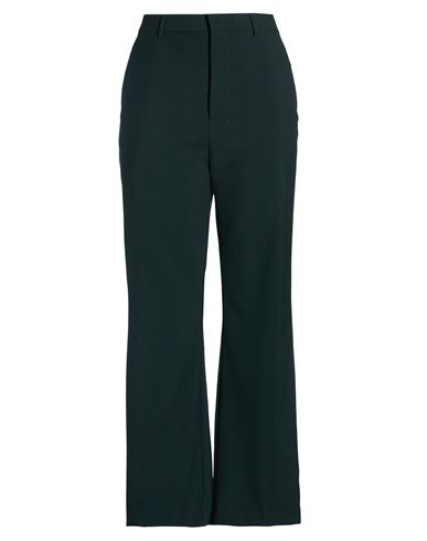 Woman Pants Dark green Size 10 Virgin Wool