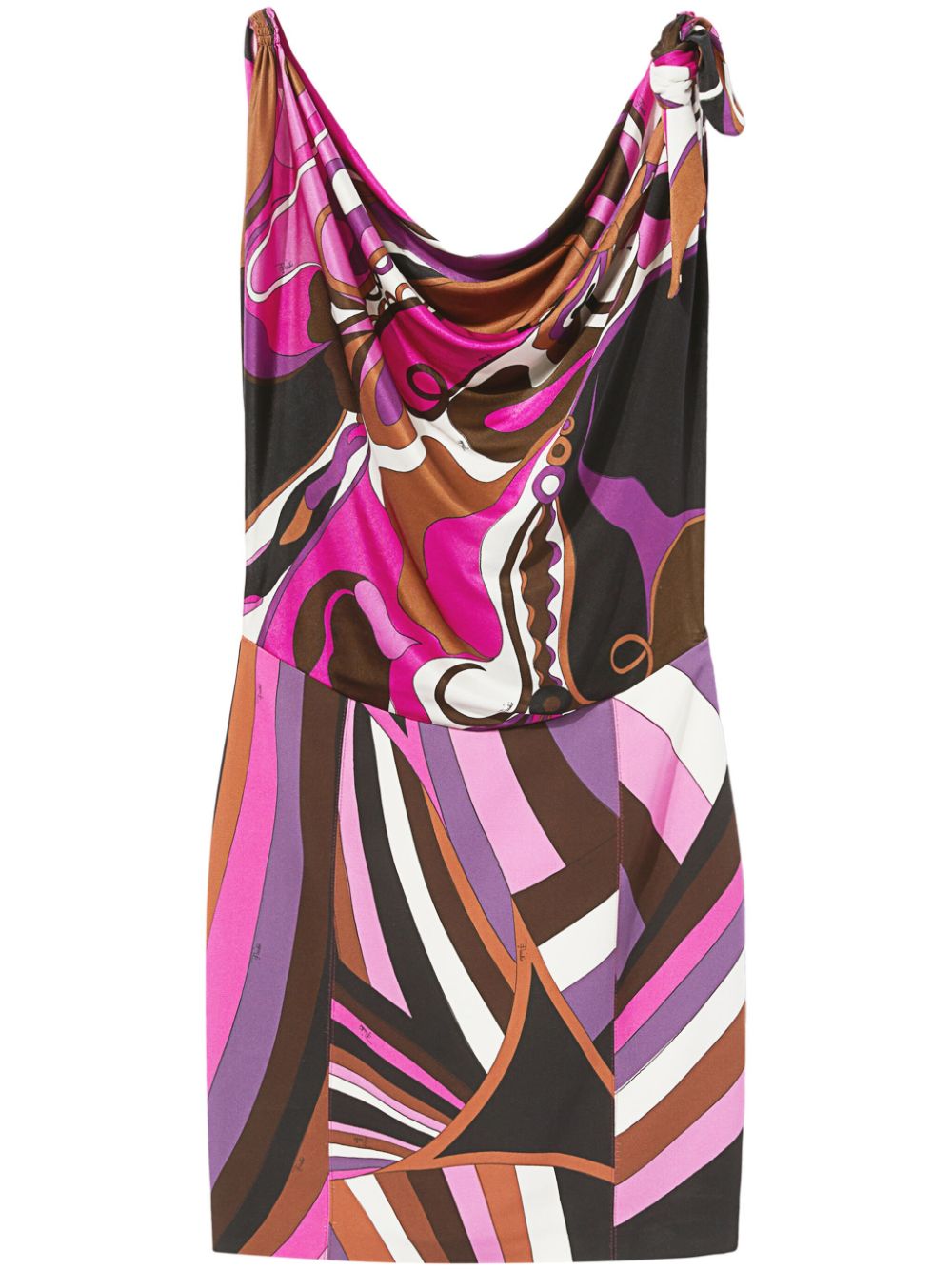 Orchidee and Iride-print mini dress - Pink