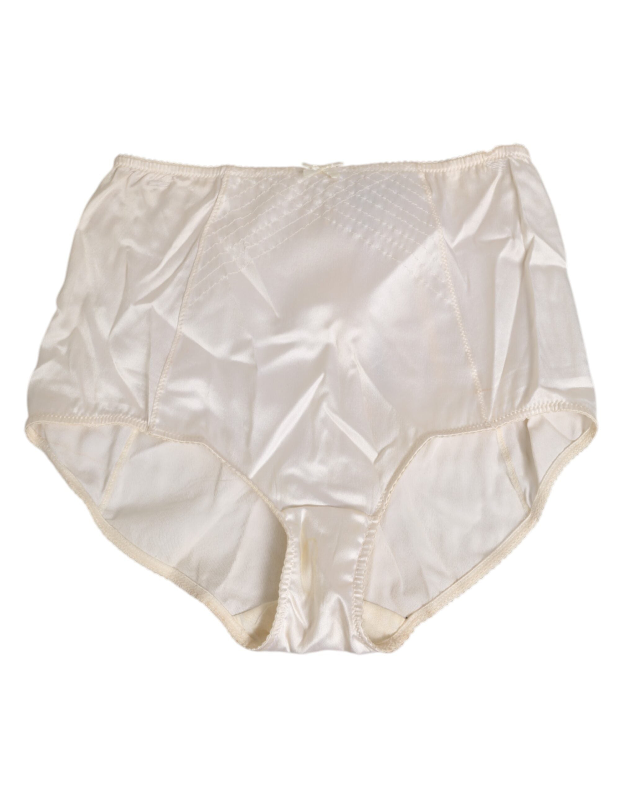 Silk High-Waist Girdle Panty — White