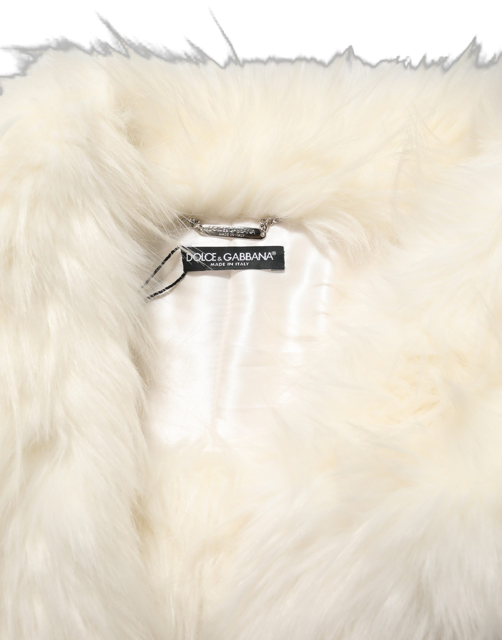 Faux Fur Oversized Coat — White