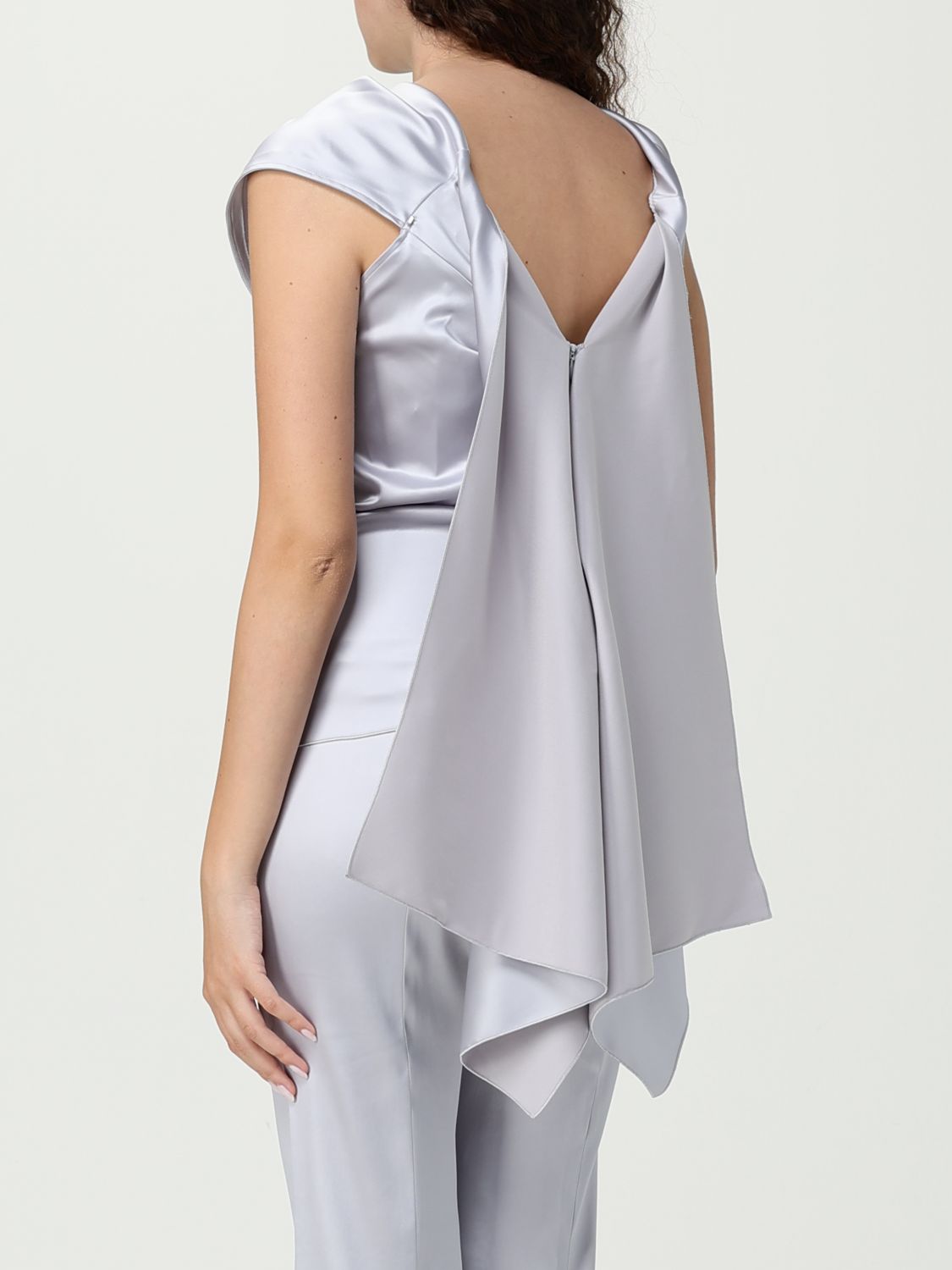 Sportmax draped satin top - Neutrals