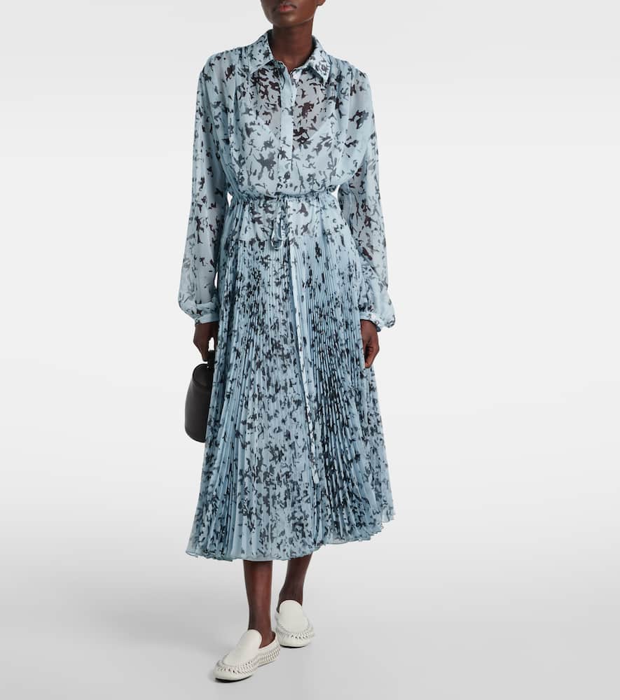 Jones printed chiffon shirt dress
