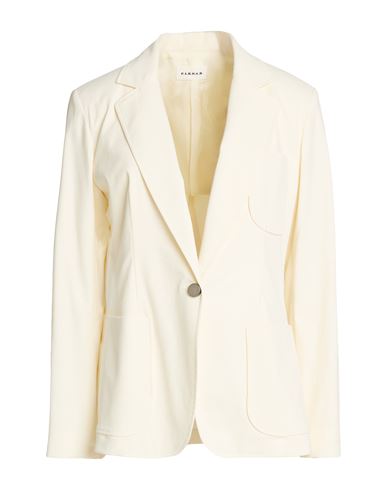 P. a.r. o.s. h. Woman Blazer Cream Size M Cotton, Lyocell, Elastane