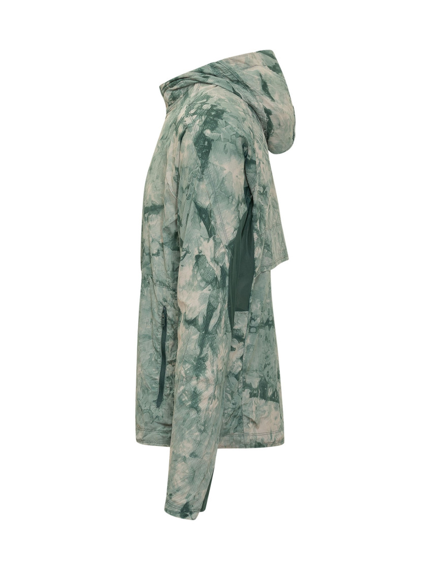 Green Printed Hood Jacket