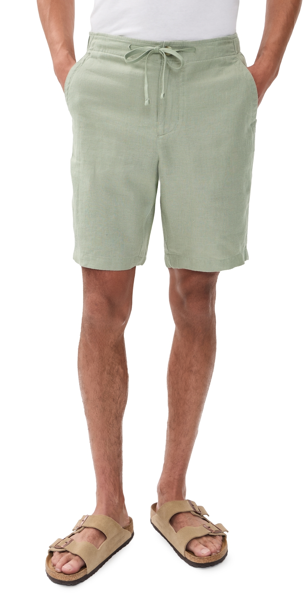 Drawstring Hemp Shorts Matcha