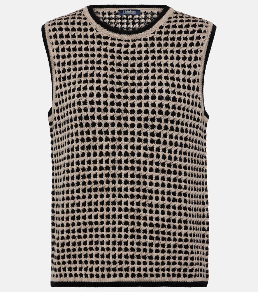 Fleres patterned cotton sweater vest