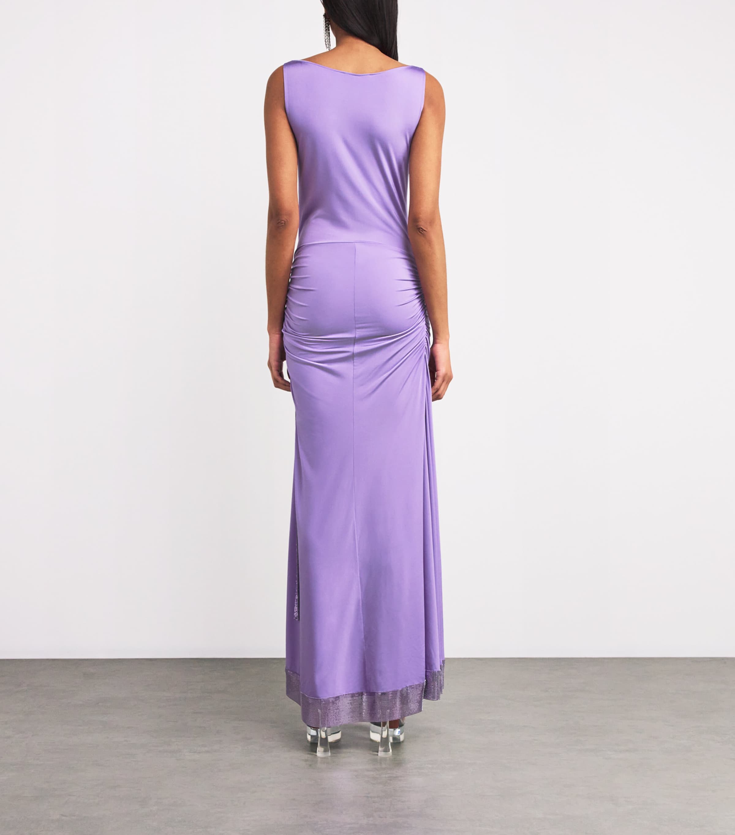 Chainmail and Jersey Maxi Dress