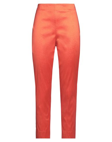 Rossopuro Woman Pants Rust Size XL Polyester, Nylon, Elastane