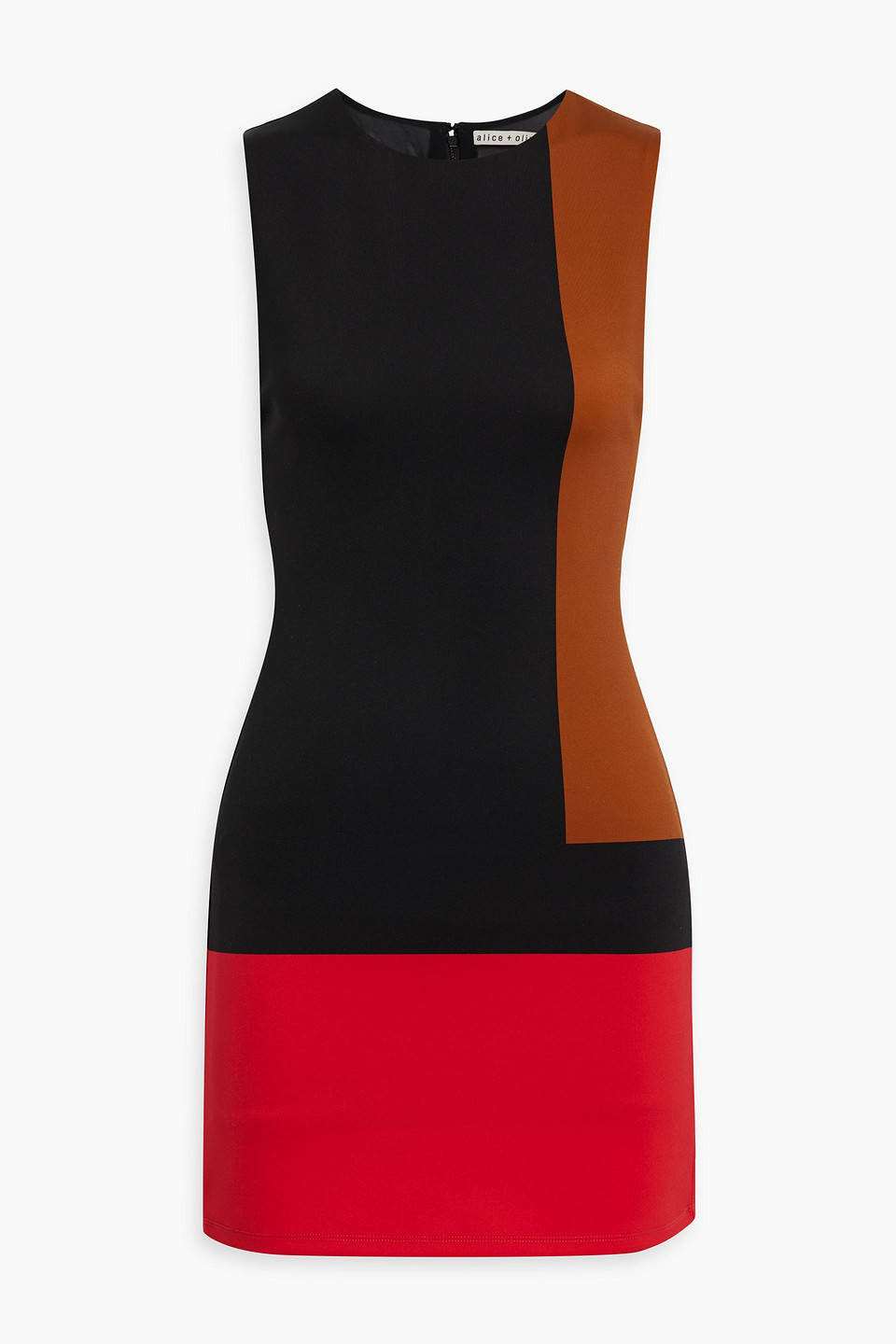 Alice + Olivia | Alice Olivia - Wynell color-block cady mini dress | Realry