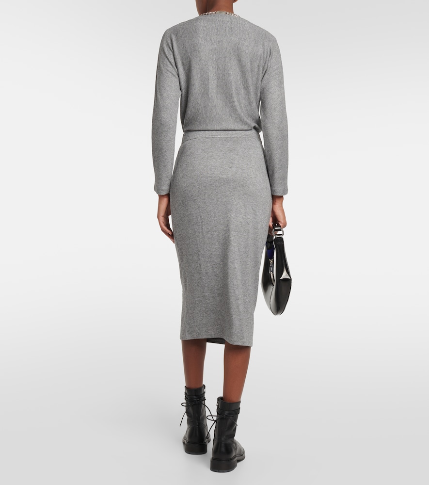 Jersey midi skirt