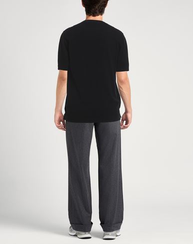 Alpha Studio Man Sweater Black Size 46 Cotton, Polyester