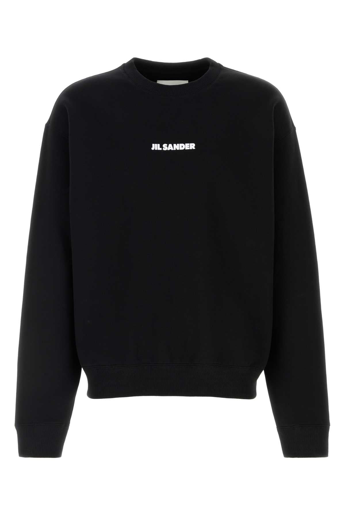 Logo-Embroidered Cotton Sweatshirt — Black