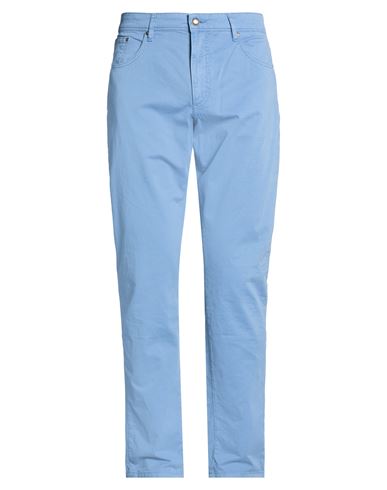 Man Pants Light blue Size 28 Cotton, Elastane