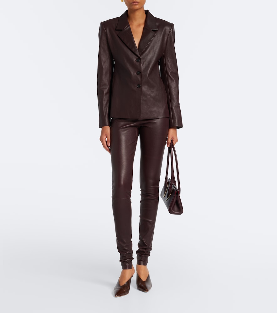 Carolyn leather leggings