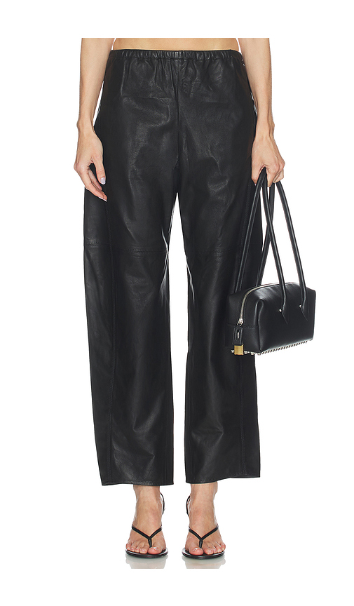 La Ligne Leather Barrel Leg Colby in Black. XS. Also in