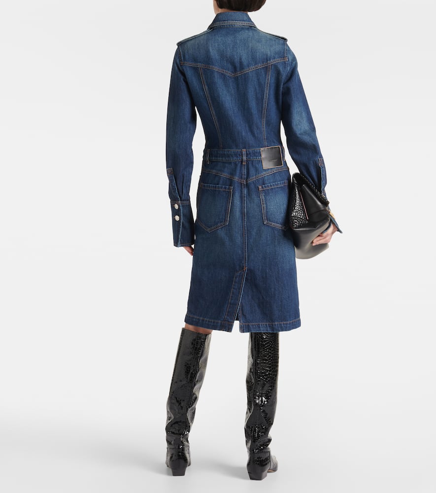 Denim midi dress