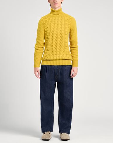 Man Turtleneck Mustard Size 42 Lambswool