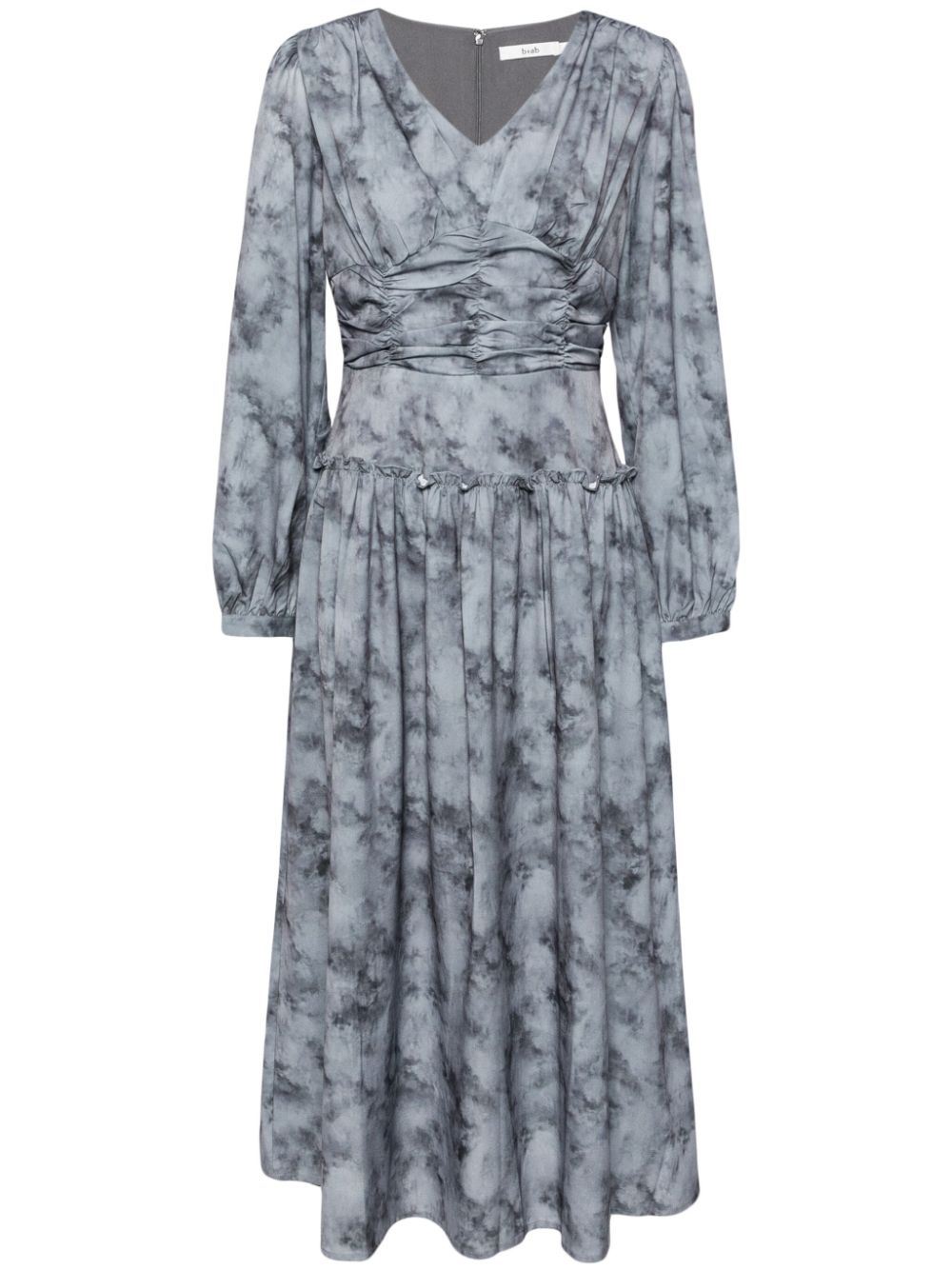 Marble pattern maxi dress - Grey