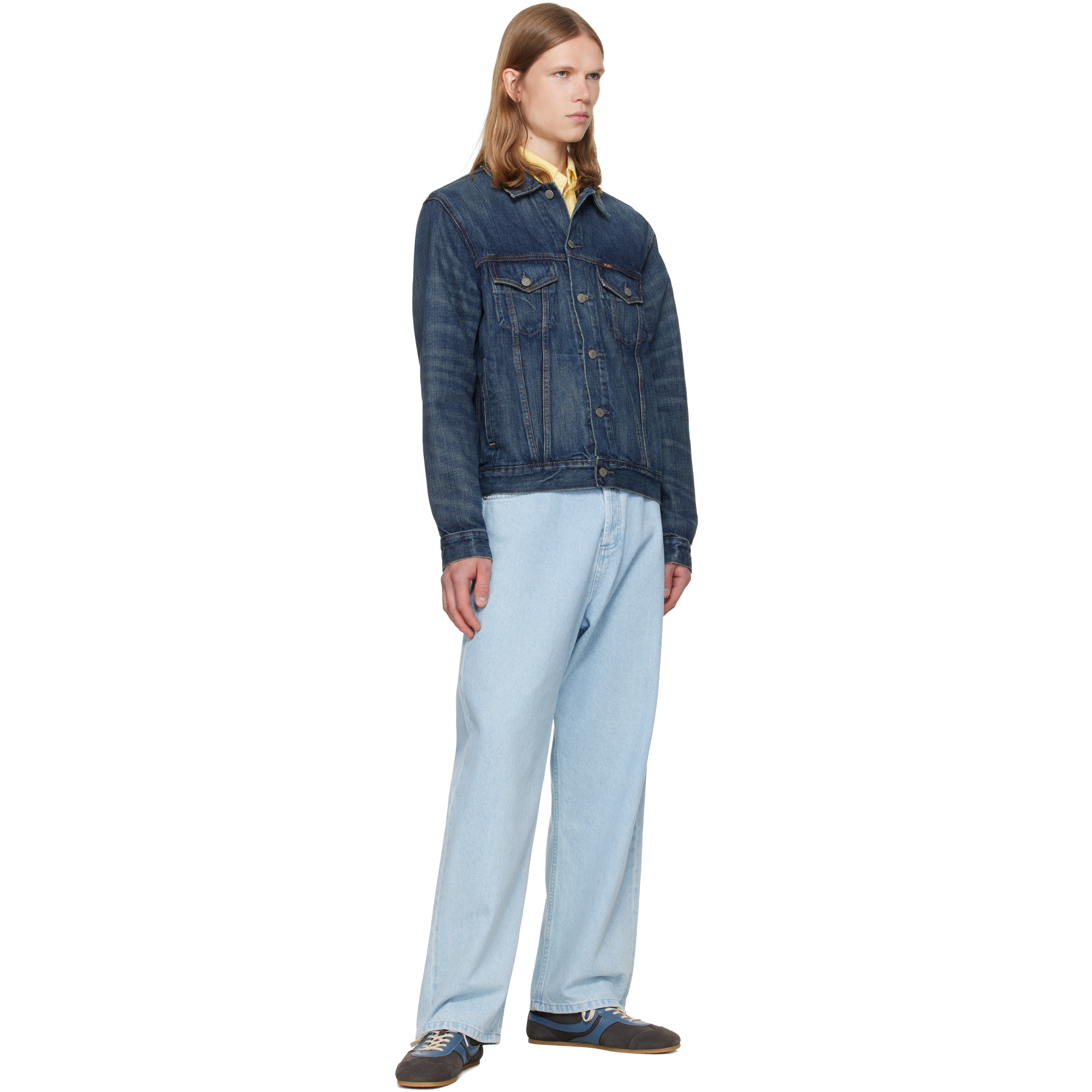 Navy Denim Trucker Jacket