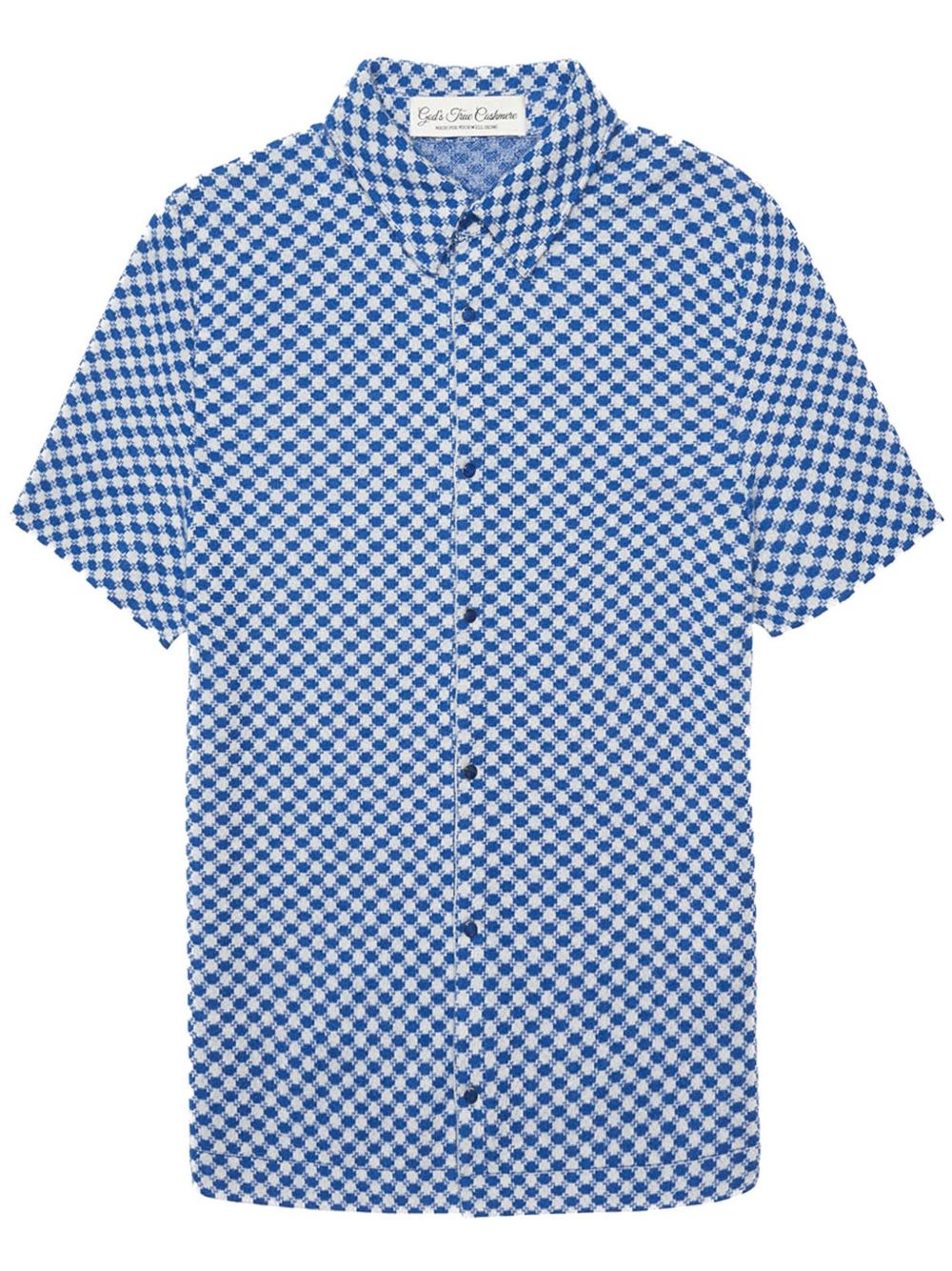 Dot knit cashmere shirt - Blue